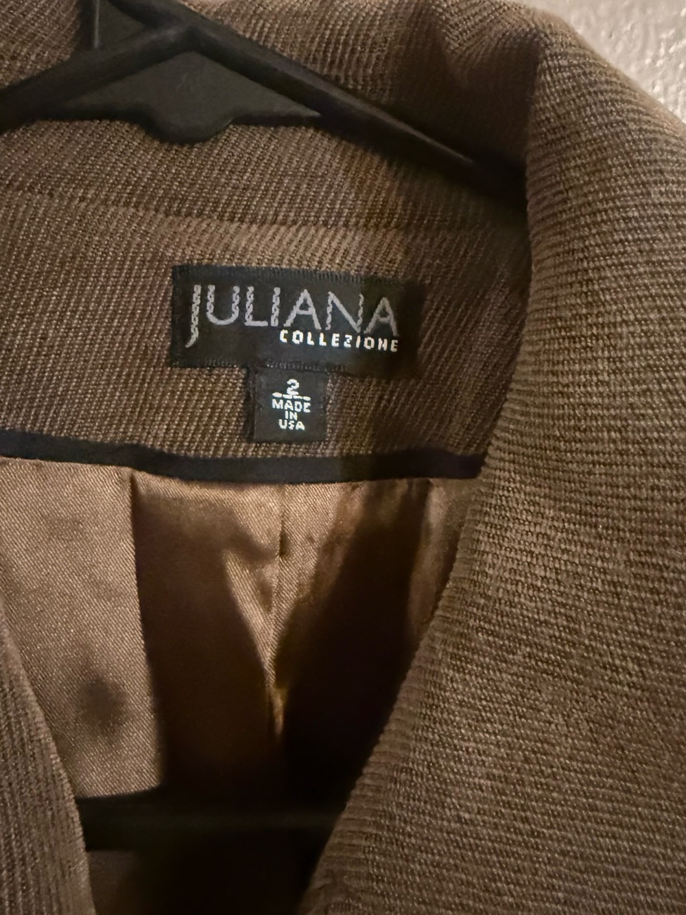 Juliana Collezione Women's Brown Tailored Blazer